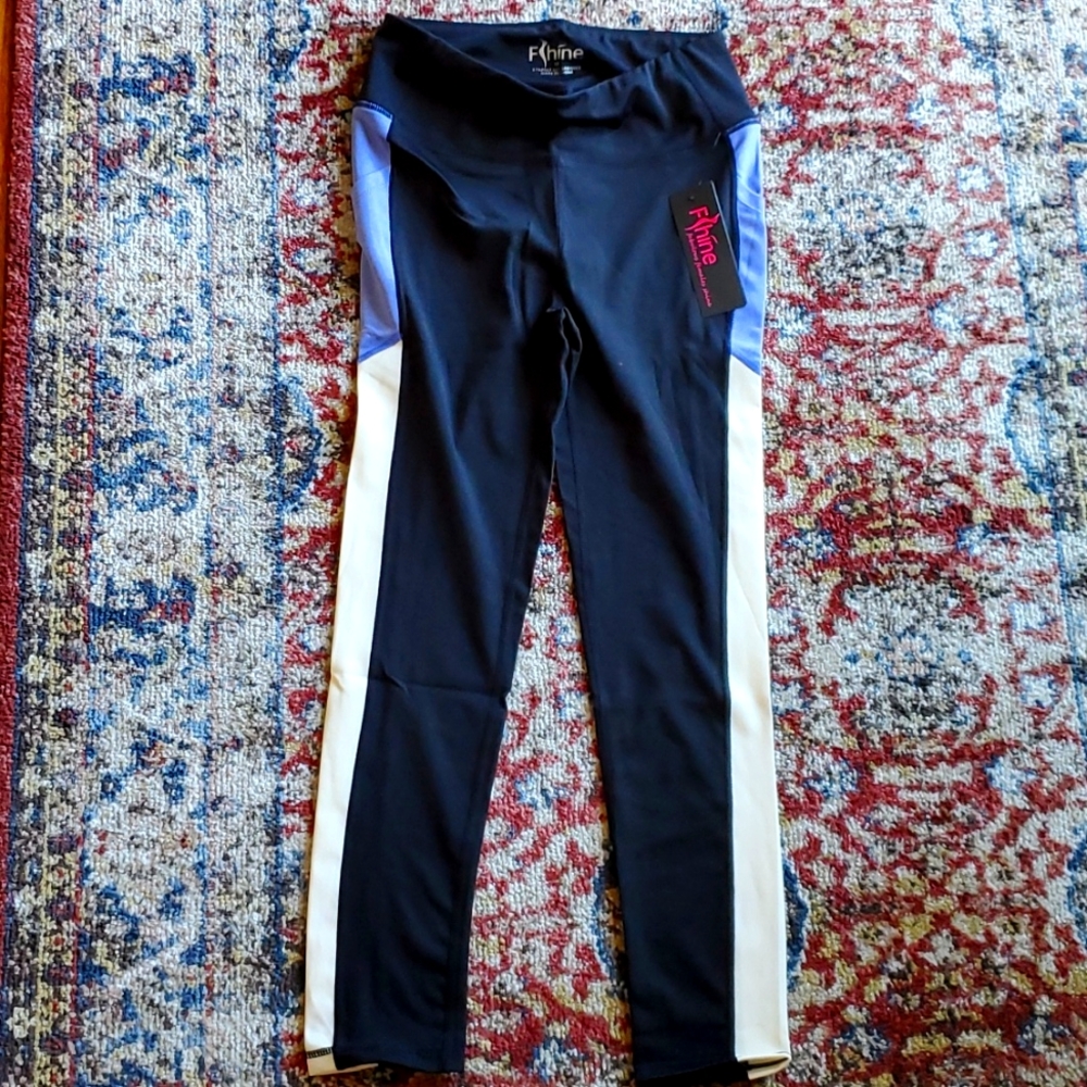 Athleisure Womens Yoga Leggings with Pockets-High Waist Workout Pants 7/8 Length